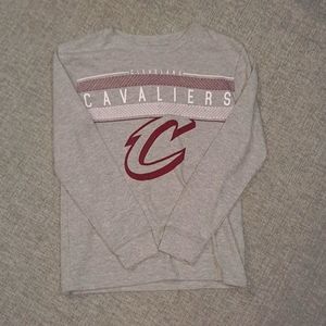 CLEVELAND Cavaliers Grey and Maroon Long Sleeve Tee Boys YLG